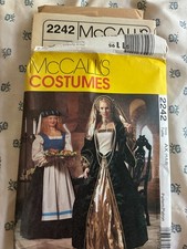 McCall's Costumes 2242 Size AX 4,6,8 Uncut Renaissance Costume
