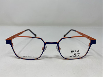 Ella & Max USA 701206 COL.45 47-18-145 Blue/Orange Eyeglasses Frame V671