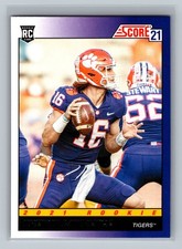 Trevor Lawrence 2021 Panini Score 1991 THROWBACK TB1 Football NFL Card RC Rookie. rookie card picture
