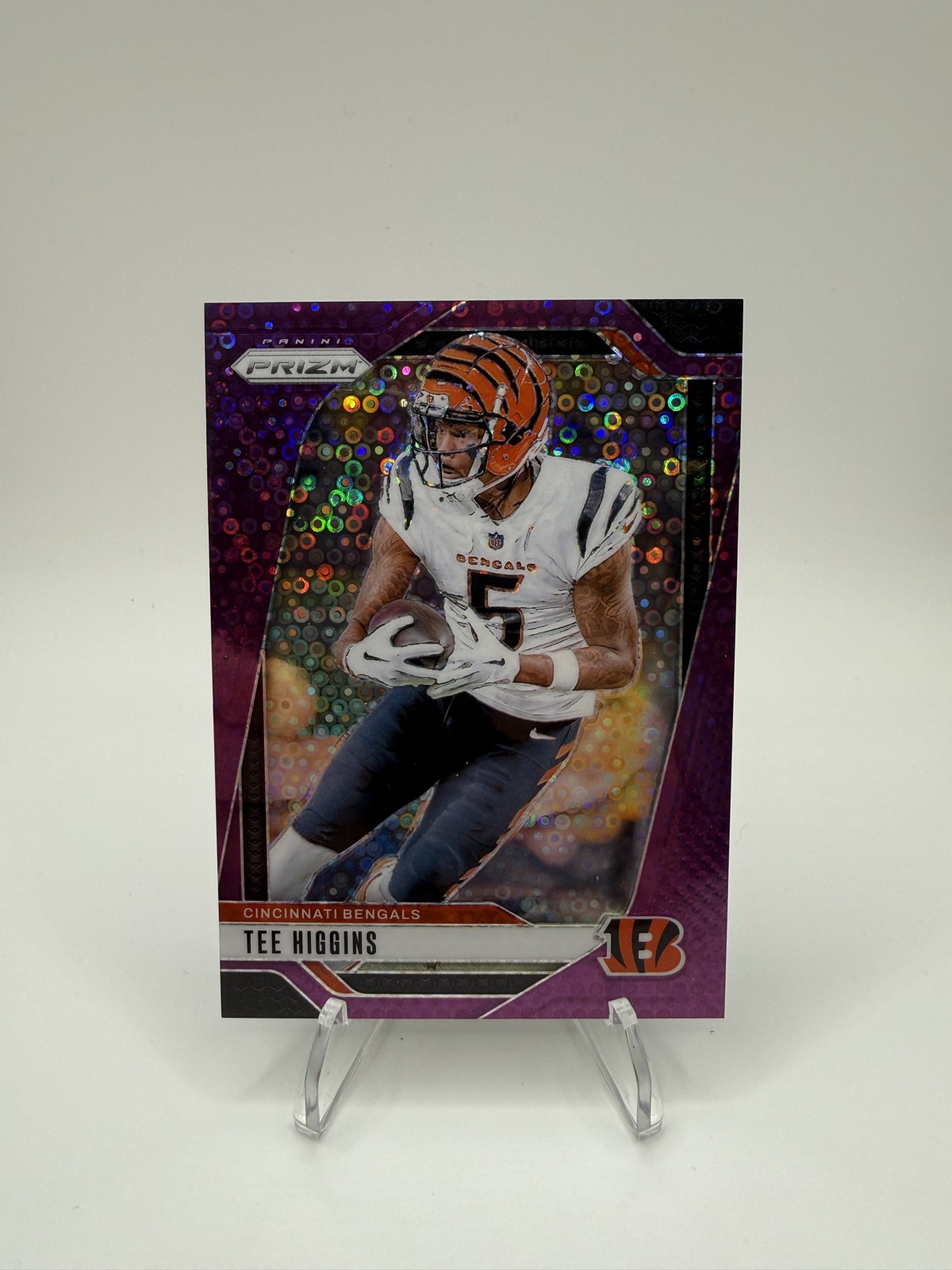🕺 2024 Panini Prizm Tee Higgins Purple No Huddle Prizm #58 BOOKEND 49/49 🕺 