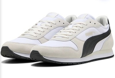 Men Puma ST Miler Vintage Casual Lifestyle Sneakers Shoes White/Black/Vapor Gray