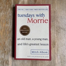 Tuesdays With Morrie by Mitch Albom 20th Anniversary Edition Paperback Book LJ