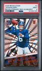 Jaxson Dart 2025 Panini Revolution Sunburst Revolutionary Rookies RC /18 PSA 9