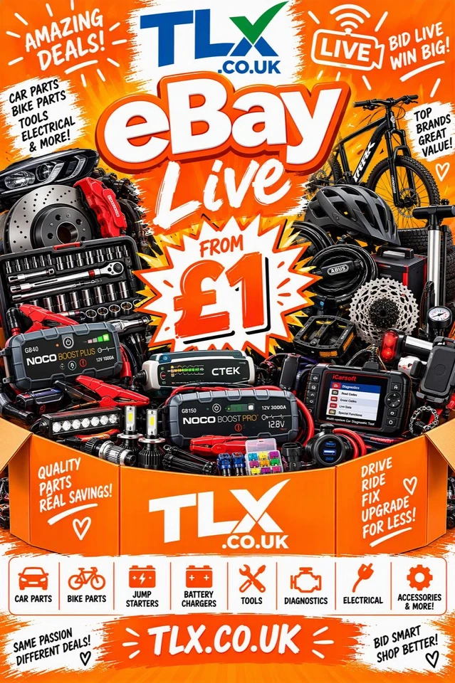£1 start! Untested Customer Returns, Motoring & Cycling-Live with Jaiden