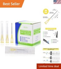 100-Pack 20G 1-Inch Disposable Needles - Perfect for Industrial Use