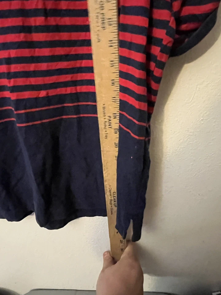 Camiseta Karen Scott Rayas Rojo Negro Blanco Dobladillo Enrollado Corto Manga Talla XXL Foto 4 de 4