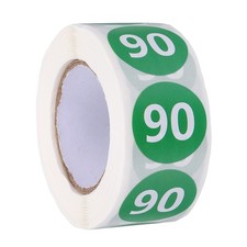 500 Pcs 1 Roll Clothing Size Stickers 90, Size Labels, Green