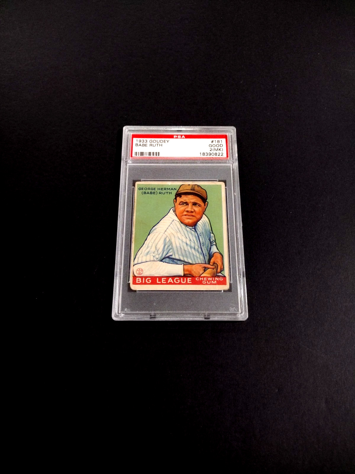 1933 GOUDEY BABE RUTH  #181  PSA 2 (WITH MK QUALIFIER) view 5