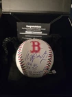 MANNY RAMIREZ Boston Red Sox Signed Team Color Laces Baseball w/Inscriptions/10