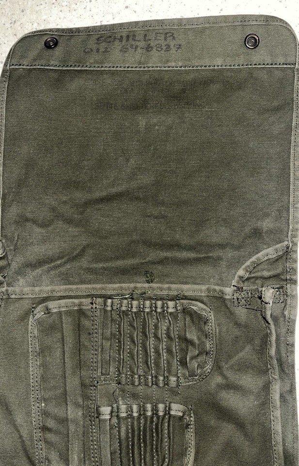 Vintage US Military Army Map Photograph Canvas Dispatch Field Bag Case ...
