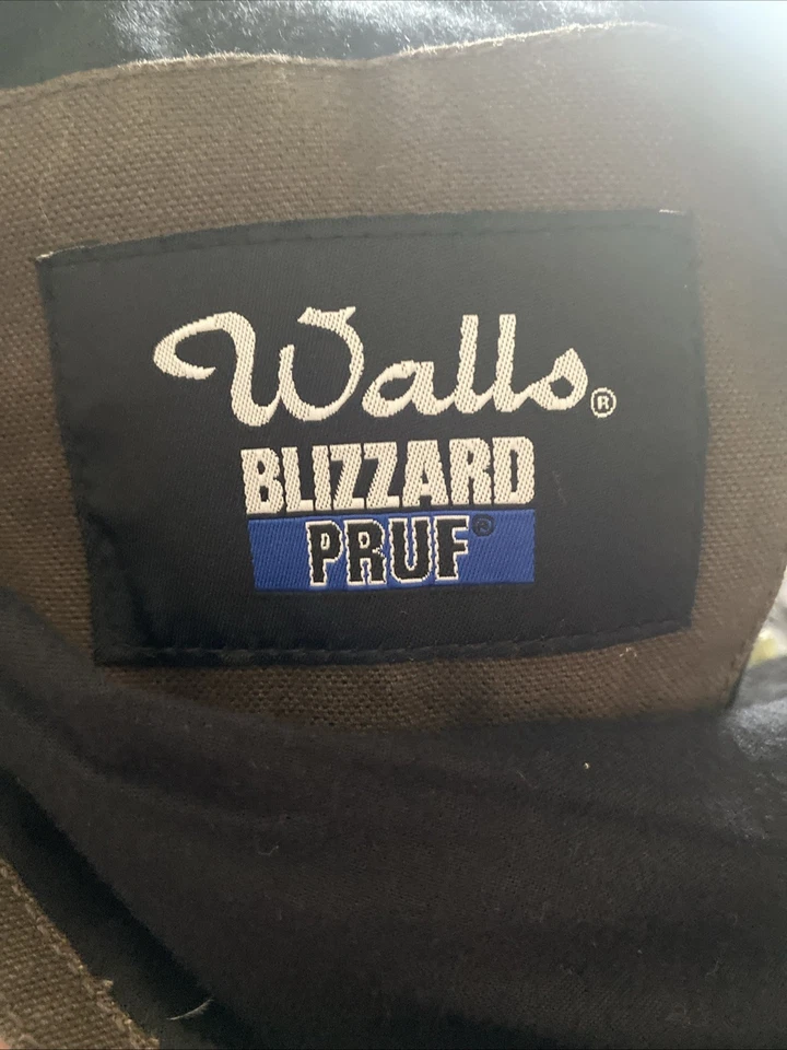 Men's Walls Blizzard Pruf Bib Overalls Size 38 X 30 Brown Canvas Lined Carpenter - Image 3 of 4