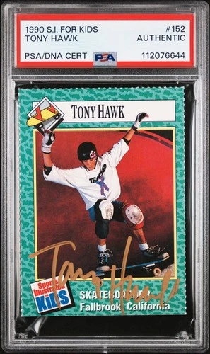 1990 SI For Kids Tony Hawk SIGNED #152 Sports Illustrated Card PSA Autographed