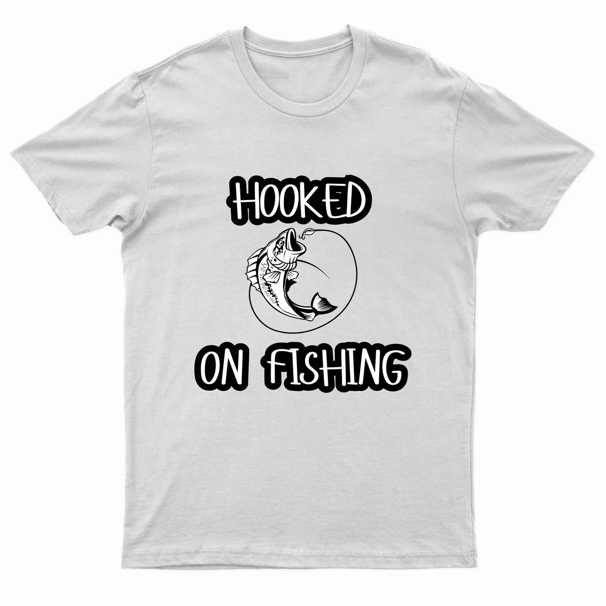 Urban Road Adults Unisex Hooked on Fishing Printed T Shirts