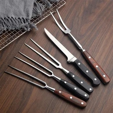 Stainless Steel Bbq Fork for Grilling Meat—portable, Durable, Perfect Outdoors.