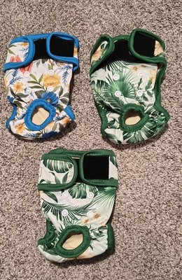 Langsprit Female Dog Diapers Washable Size Small Set Of Three