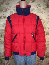 Vintage Carters Removable Sleeve Ski Puffer Jacket Vest Mens-Small-USA MADE Red