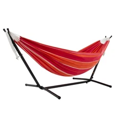 Vivere Double Cotton Hammock, Comfortable Daybed w/Steel Stand, 9' (Open Box)