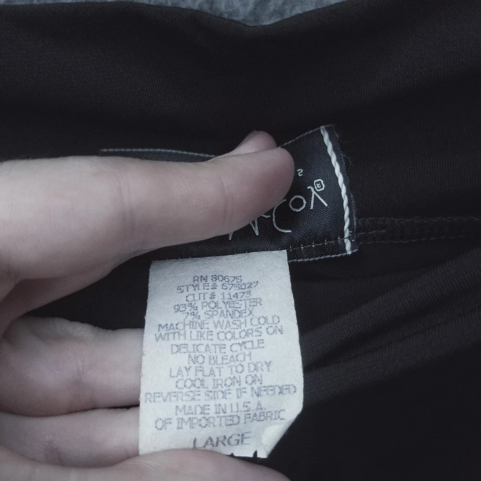 Pantalones capri Pamela McCoy para mujer L de pierna ancha marrón oscuro 33" 20,25" 11,25" Foto 4 de 4