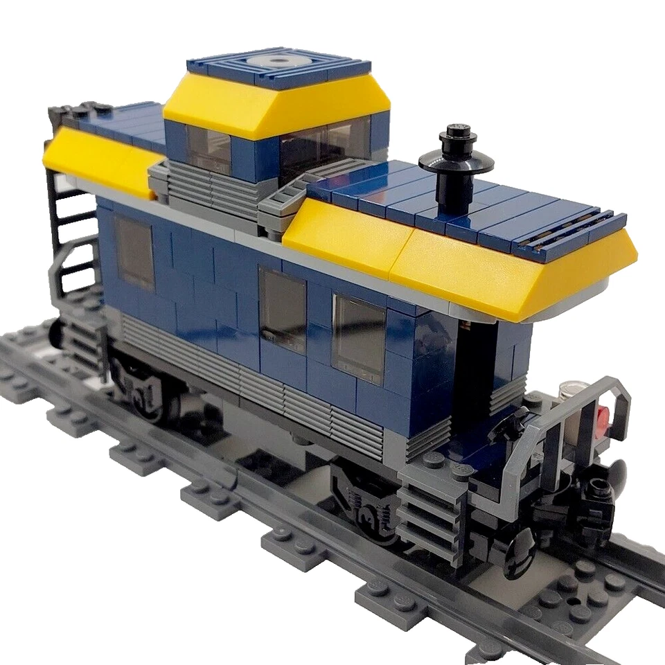 Made With LEGO® Bricks Train Caboose Guard Luggage Wagon Carriage 60336 60198 A - Image 3 of 4