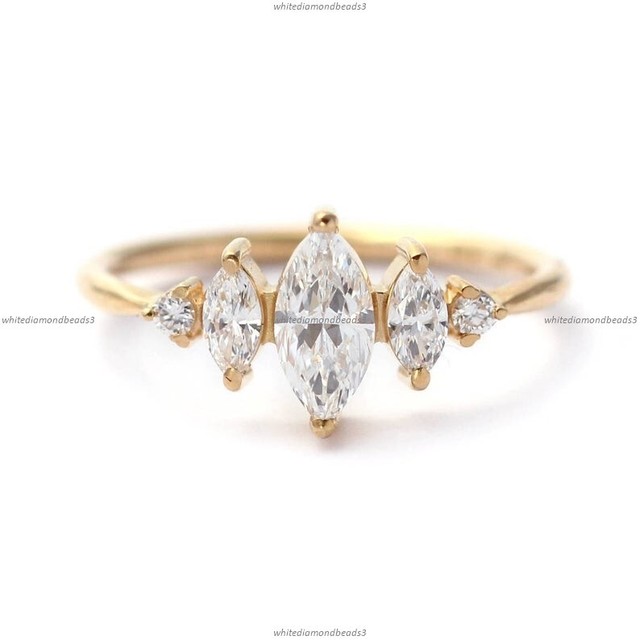 0.15 Ct Natural Diamond Engagement Band Diamond Ring For Girls 14k Yellow Gold 0.15 Ct Natural Diamond Engagement Band Diamond Ring For Girls 14k Yellow Gold