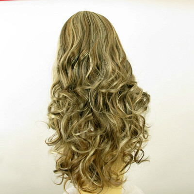 Perruque Femme Bouclée Synthétique - Couleur Light Copper Blond And Chocolate - Longueur Longue - Bonnet Moyen