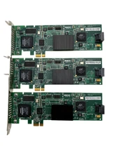 Lot of 3 AMCC 9650SE-2LP 2-Port SATA PCIe RAID Controllers – Full Height Bracket