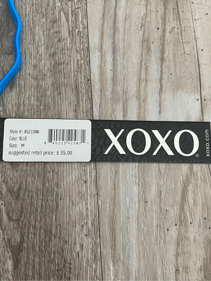 Top de natación bikini XOXO acolchado azul para mujer talla mediana nuevo con etiquetas Foto 3 de 4