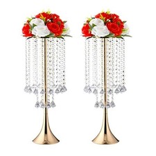 21.88in Wedding Centerpieces for Tables Wedding Flower Stand with 2pcs Gold