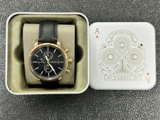 Fossil Mens Watch Black Leather Rhett Multifunction Day/Date - BQ289 PD1115121 