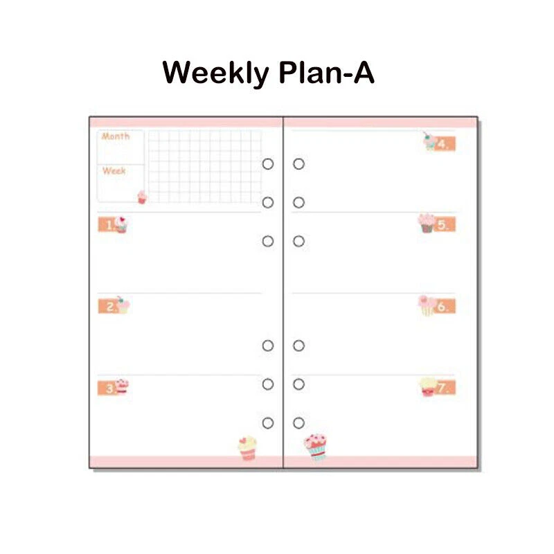 A5 A6 Einlage Planer Kalendereinlage Zeitplaner Tagebuch 40 * Blatt für - Bild 2 von 4