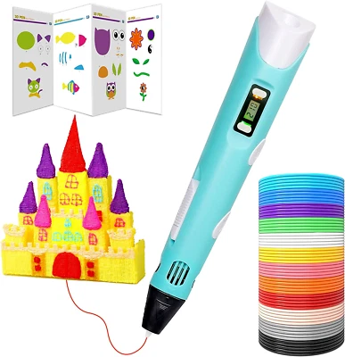 ROBERTAGOR 3D OPEN PENNA 3D PEN STEREOSCOPICA PER DISEGNI TRIDIMENSIONALI SET FILAMENTI INCLUSI