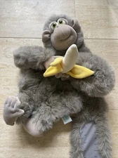 Rare Funny Friends Plush Monkey Growth Chart Gray Tan 6”