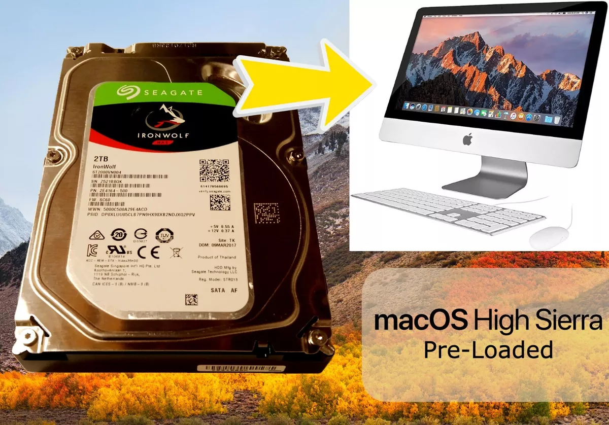 2TB Apple Hard Drive | iMac 2009 2010 2011 Mac Pro | High Sierra