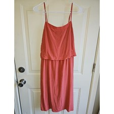 Madewell Silk spaghetti straps orange dress. Size 2