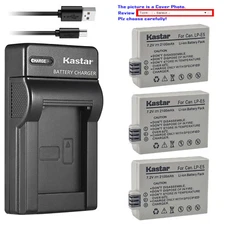 Kastar Battery Slim Charger for Canon LP-E5 LC-E5 & Canon EOS Rebel T1i Camera