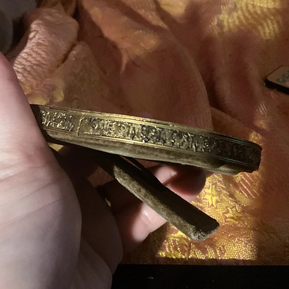 Marco de fotos de viaje alemán de latón dorado de la Primera Guerra Mundial Foto 3 de 4