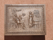 Antyczne vintage pudełko na cygara pudełko frieling cyna znak jakości cyna cyna cyna cyna ral