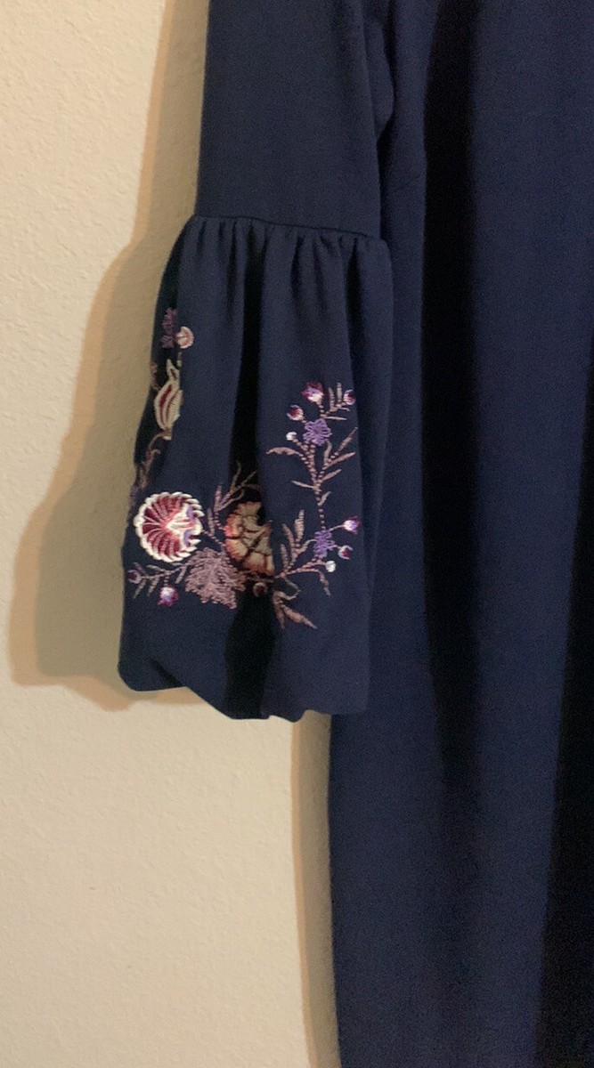 milly cocktail dresses Floral Embroidered Crystal Fringe Dress color?:navy blue Halter neckline New Arrivals - US Sticker Dolly Dressing Princesses