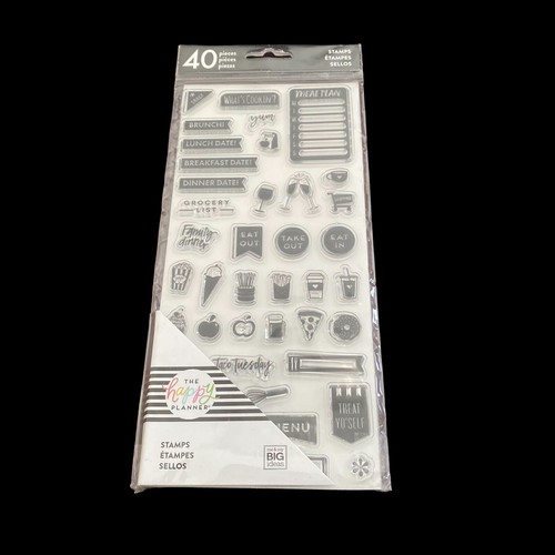 Happy Planner “me & my big ideas” 40 piece clear Stamps NEW Free Shipping - Picture 5 of 7