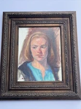 CONNIE MCCOY PAINTING CALIFORNIA IMPRESSIONIST PORTRAIT FEMALE OIL LISTED FAMOUS