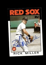 Rick Miller 1986 Topps Red Sox authentic autographed card