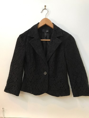 H\u0026M para mujer Chaqueta Blazer Corto Talla 4 Negro carrera de trabajo de  superposición de encaje | eBay