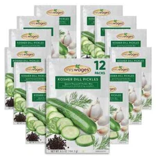 Mrs. Wages Kosher Dill Pickles Quick Process Mix 12 Packs (6.5oz each one) - ...
