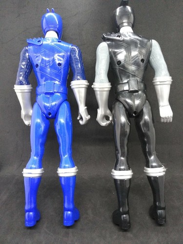 2 Power Rangers Dino Charge Blue Ranger & Black Ranger 12” Action Figure - Picture 4 of 6