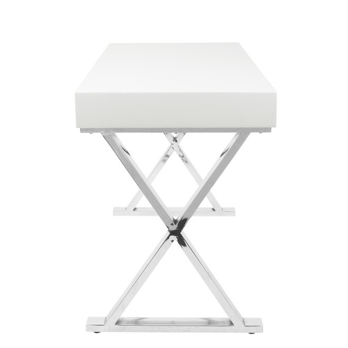 【US】Luster Contemporary Desk in White by LumiSource - Picture 2 of 6