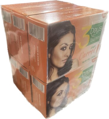 3 DAYS NO TACHES Carrot SOAP (PACK OF 6) Free Shipping  