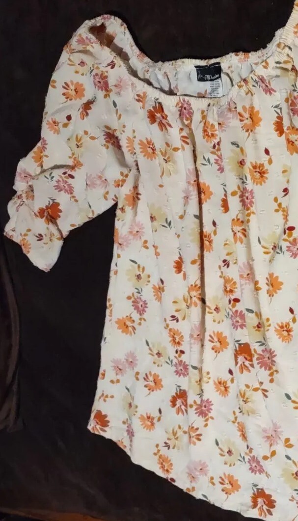 louren 【gather sleeve blouse】 Wrap London - Printed cotton gathered blouse