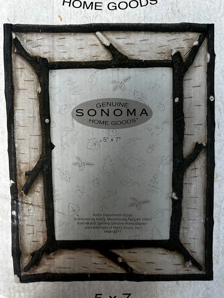 Foto rústica cabaña de troncos Sonoma de 5”x7” casa de campo marco de fotos leñoso mesa nueva en caja Foto 4 de 4