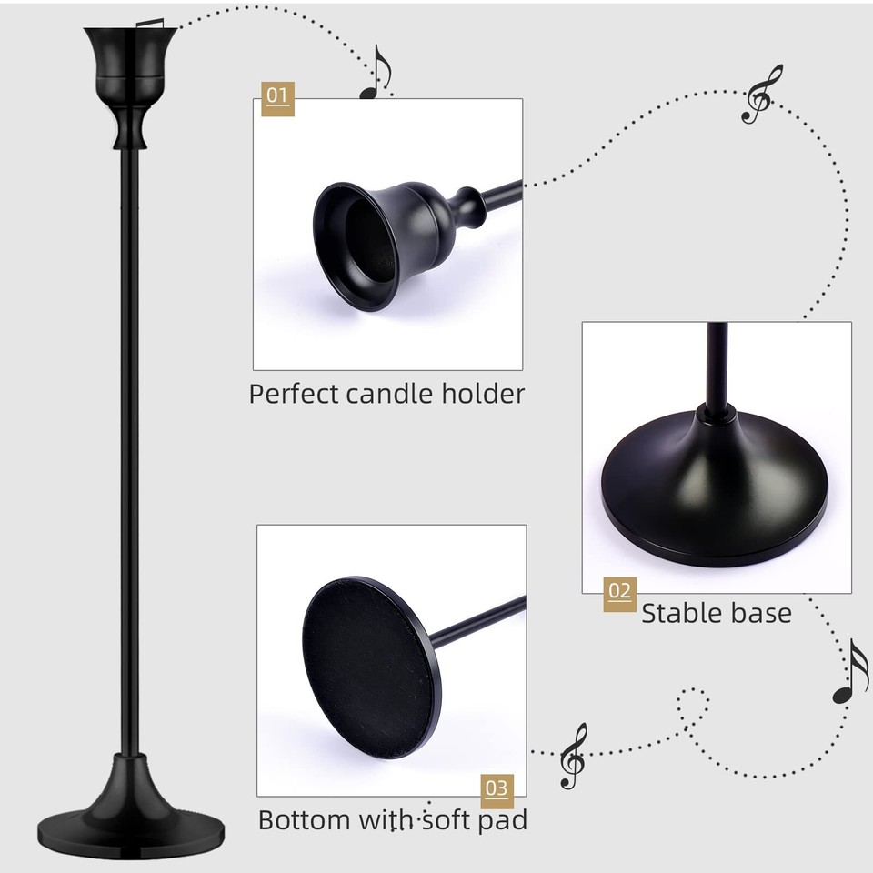 Candlestick Holders,Taper Metal Candle Holder for Candlesticks Black