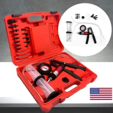 21PCS Hand Held Vacuum & Pressure Pump Brake Clutch Fluid Bleeder Tool Kit